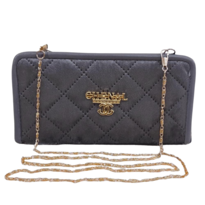 shoulder wallet for girls with golden chain